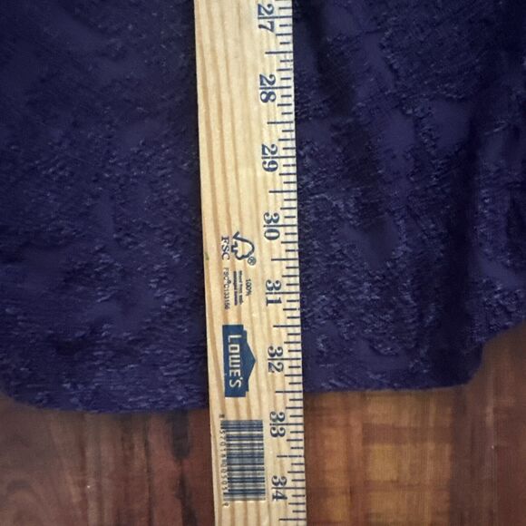 Catherines Anywhere Womens Open Cardigan Plus 5X Purple Burnout Paisley Travel - Picture 9 of 10